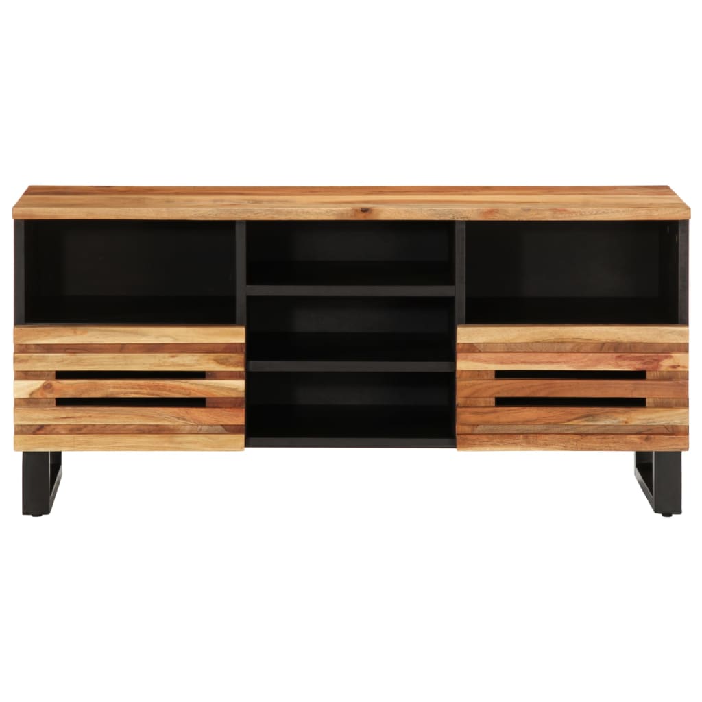 Meuble TV 100x34x46 cm bois d'acacia massif - XIOS