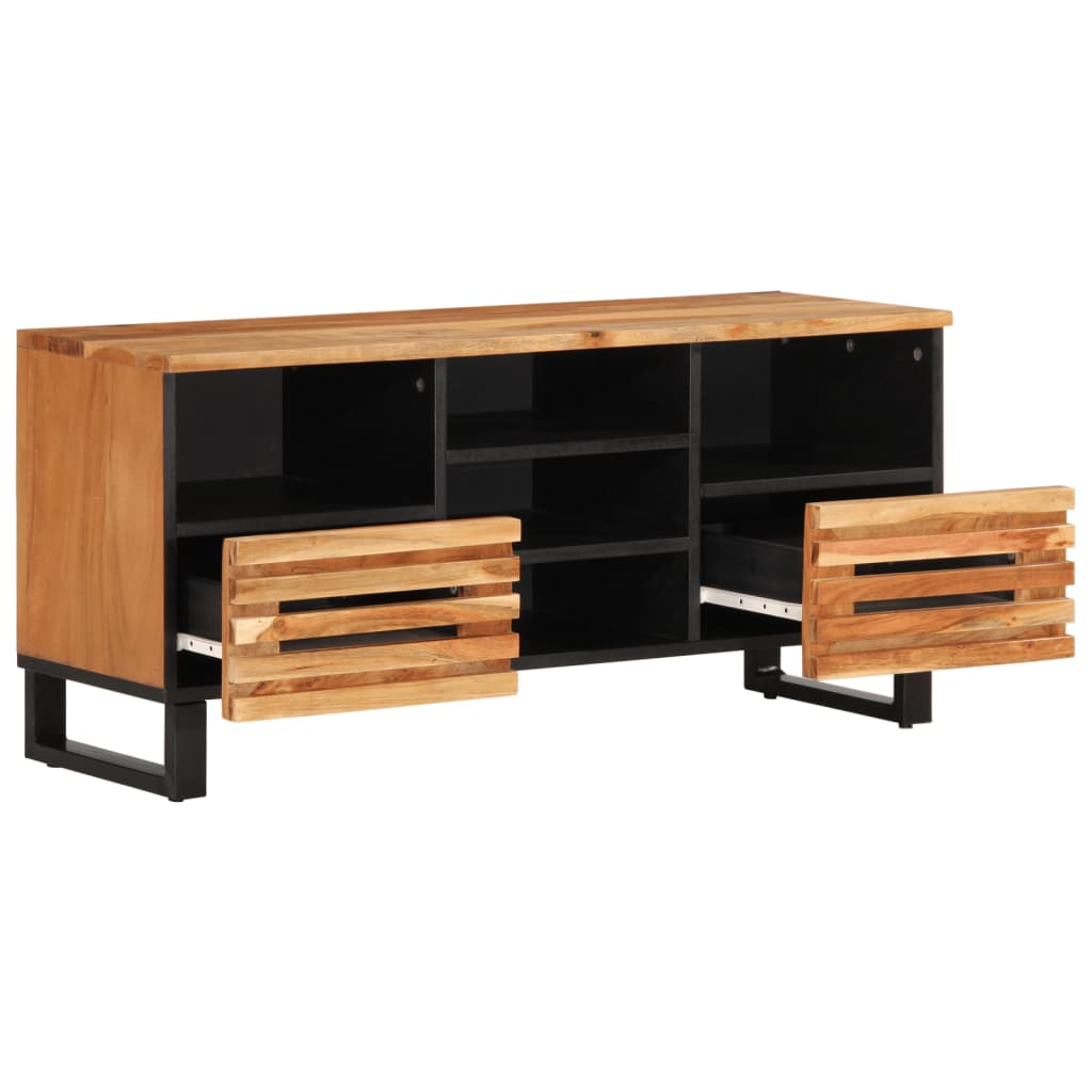 Meuble TV 100x34x46 cm bois d'acacia massif - XIOS