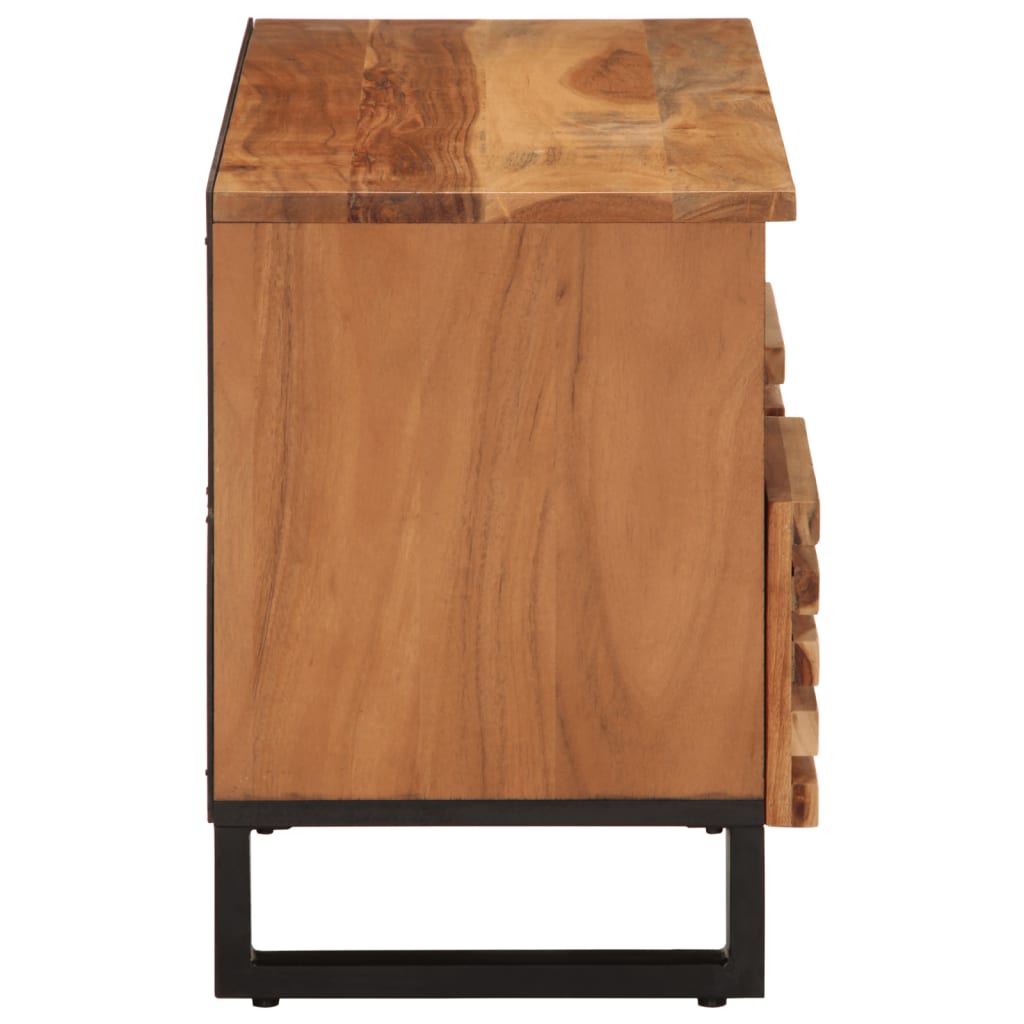 Meuble TV 100x34x46 cm bois d'acacia massif - XIOS