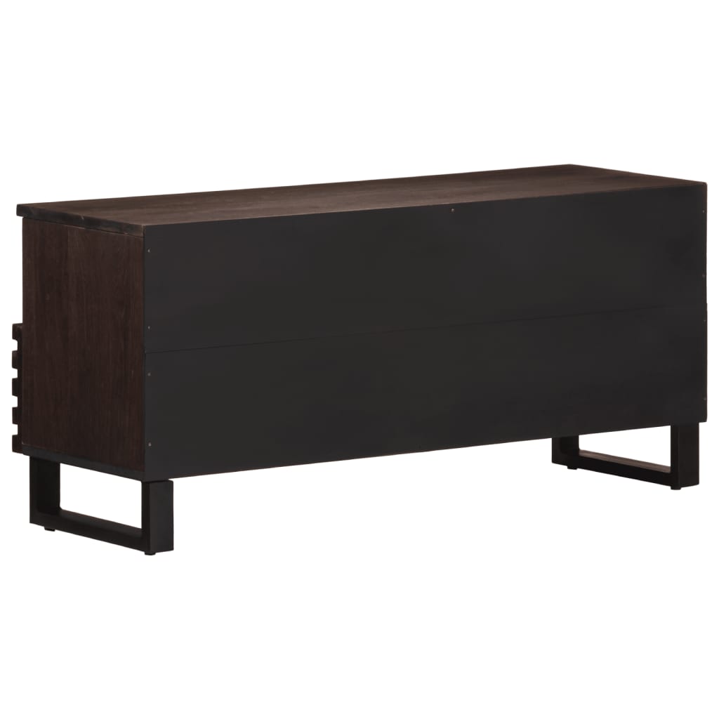 Meuble TV marron 100x34x46 cm bois massif manguier - XIOS
