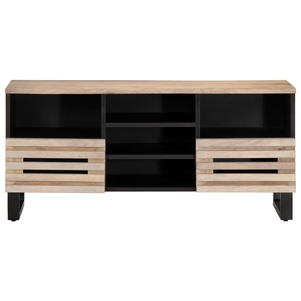 Meuble TV 100x34x46 cm bois massif de manguier - XIOS