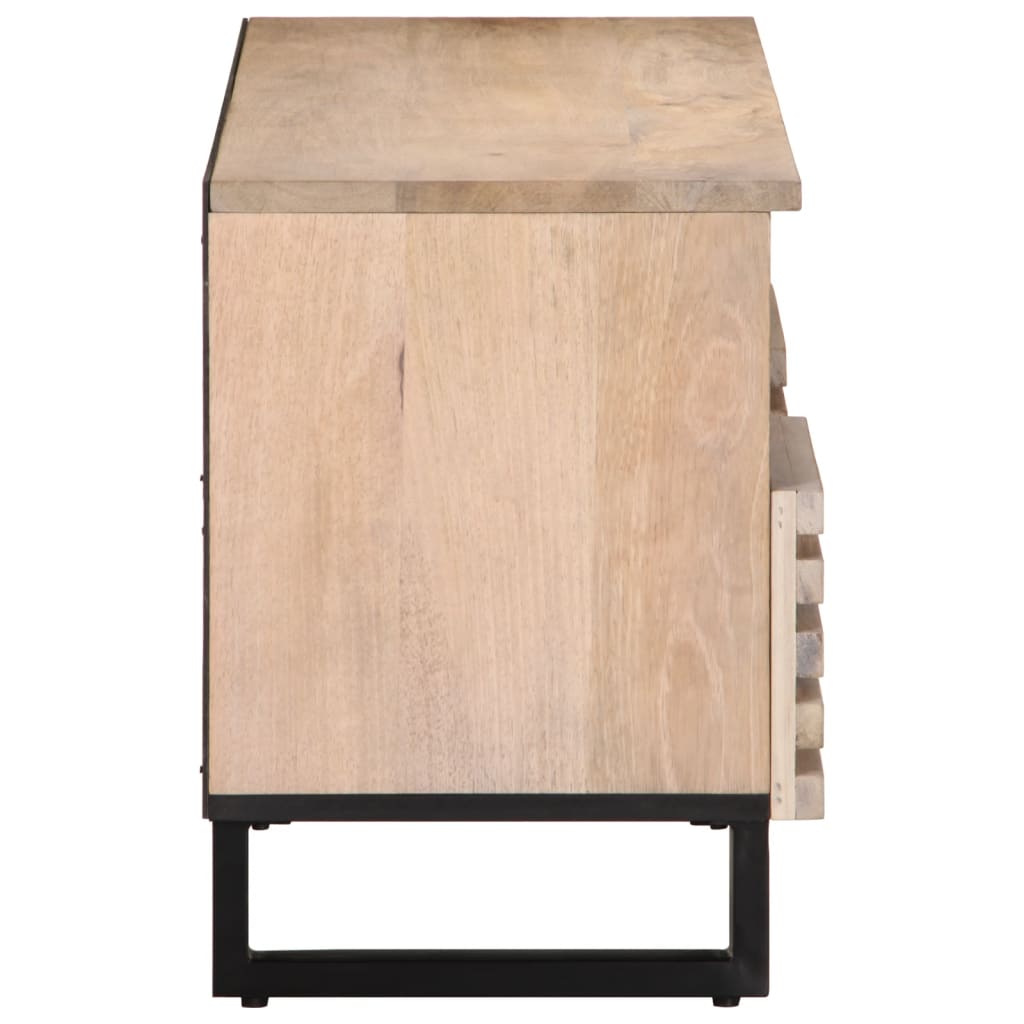 Meuble TV 100x34x46 cm bois massif de manguier - XIOS