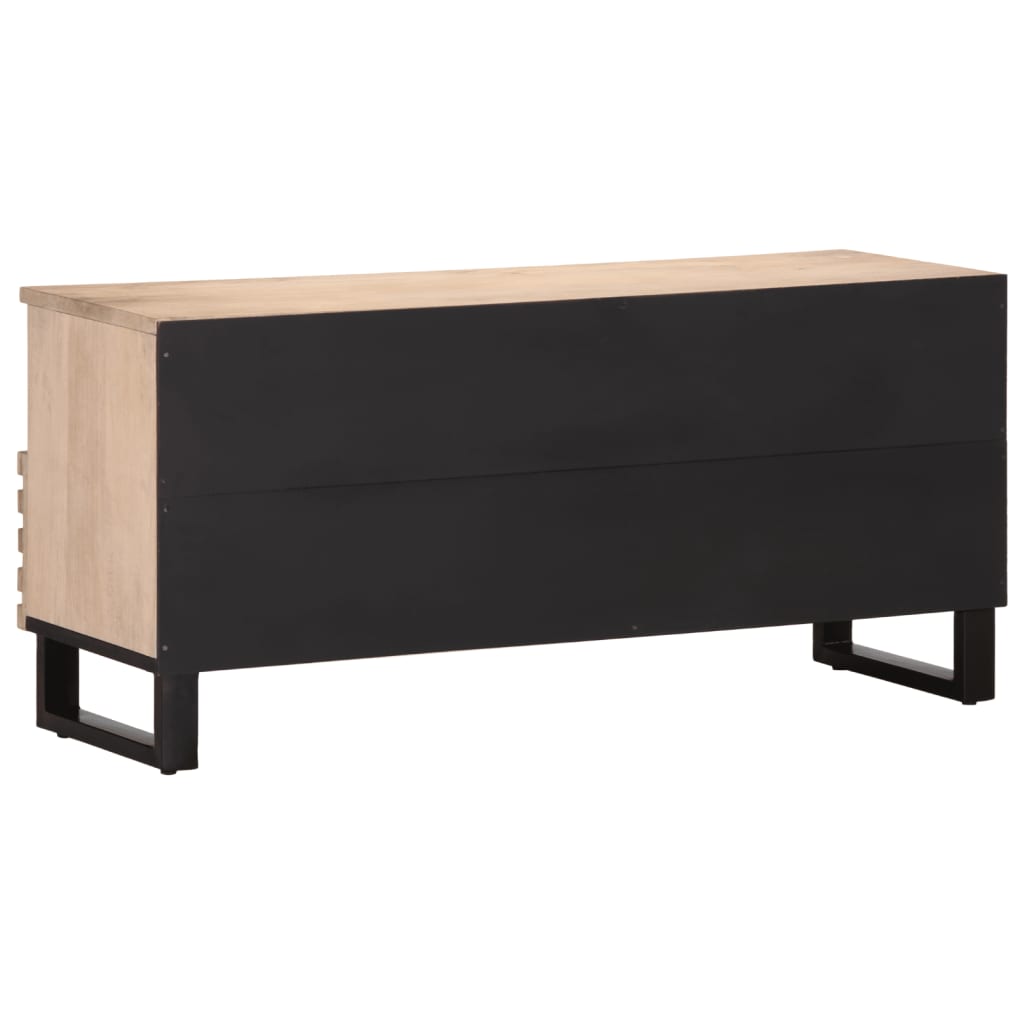 Meuble TV 100x34x46 cm bois massif de manguier - XIOS