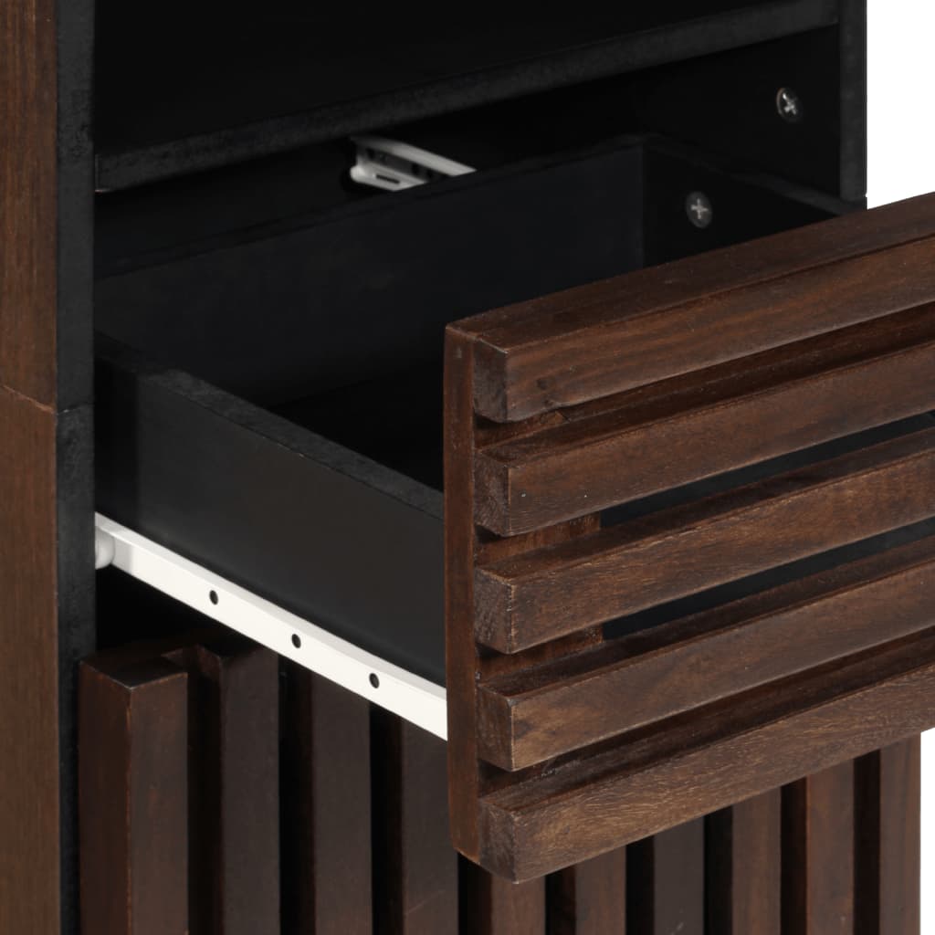 Buffet marron 38x34x160 cm bois massif de manguier - XIOS