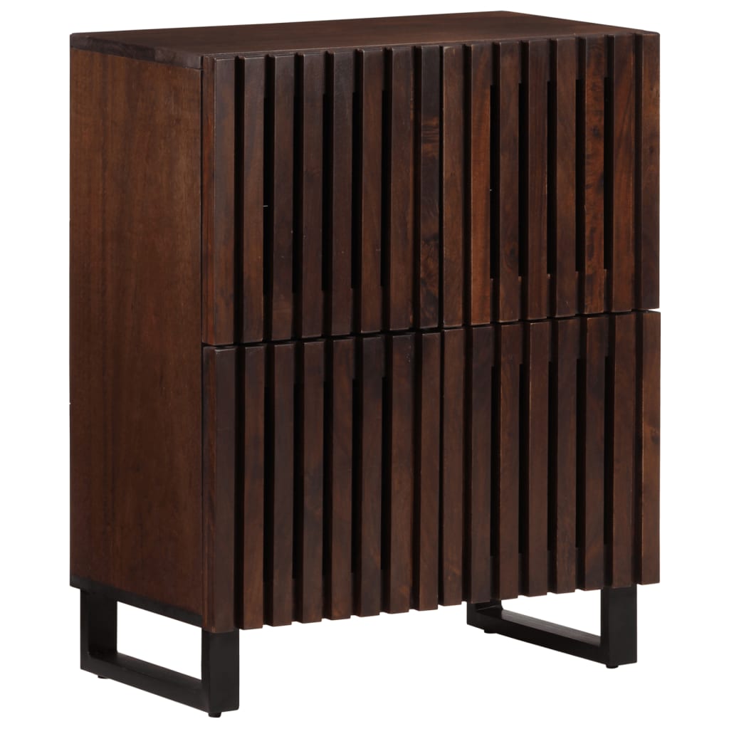 Buffet marron 60x34x75 cm bois massif de manguier - XIOS
