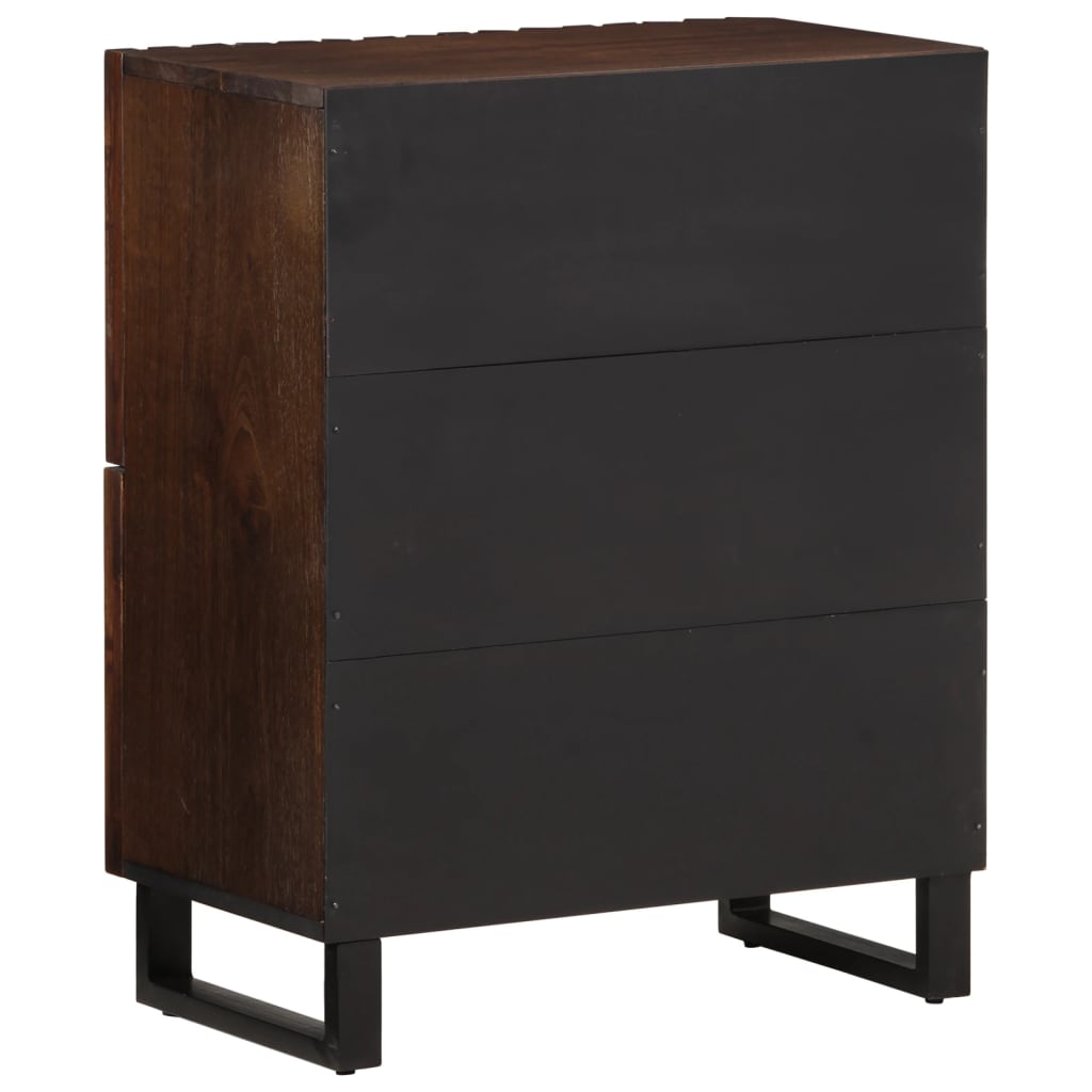 Buffet marron 60x34x75 cm bois massif de manguier - XIOS
