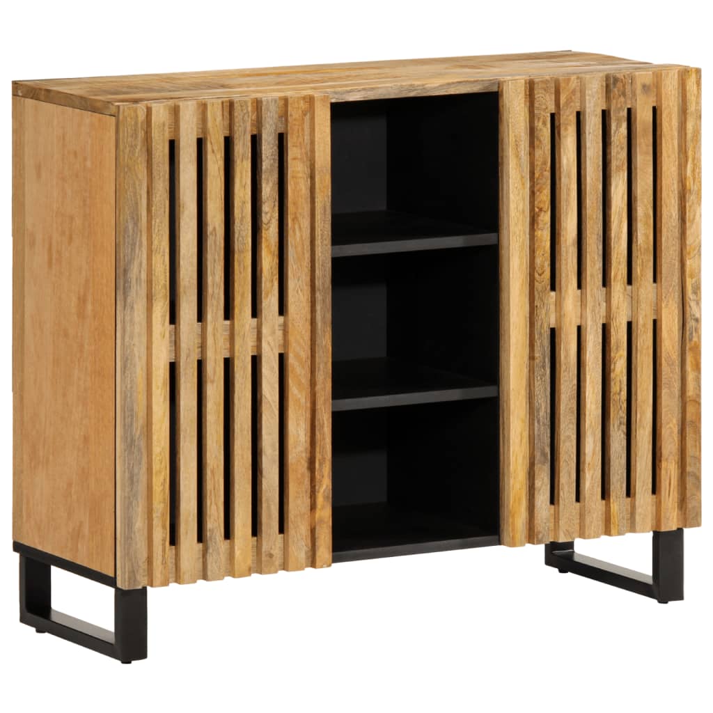 Buffet 90x34x75 cm bois de manguier massif brut - XIOS