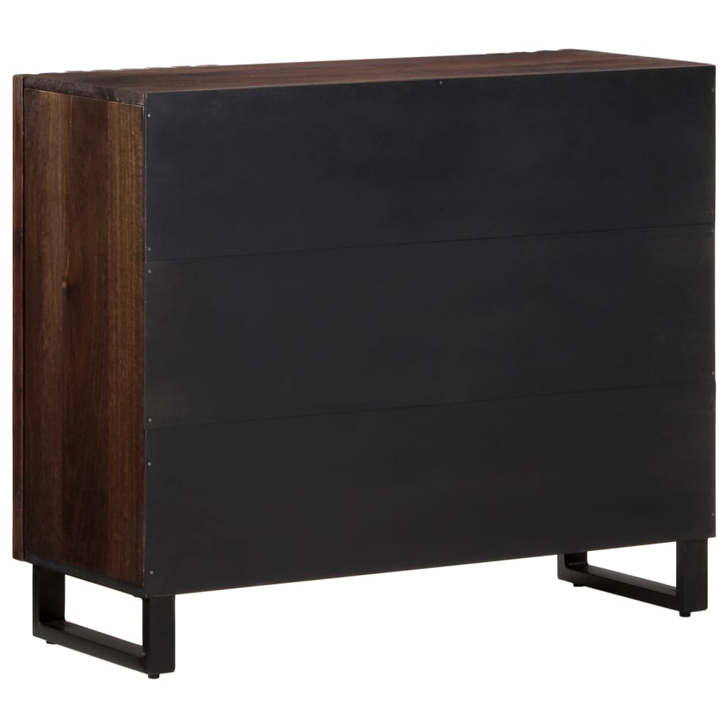 Buffet marron 90x34x75 cm bois massif de manguier - XIOS