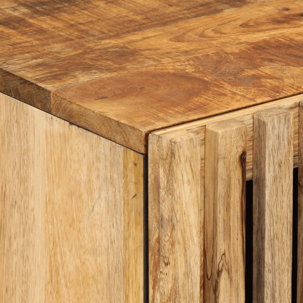 Buffet haut 40x34x110 cm bois massif de manguier brut - XIOS