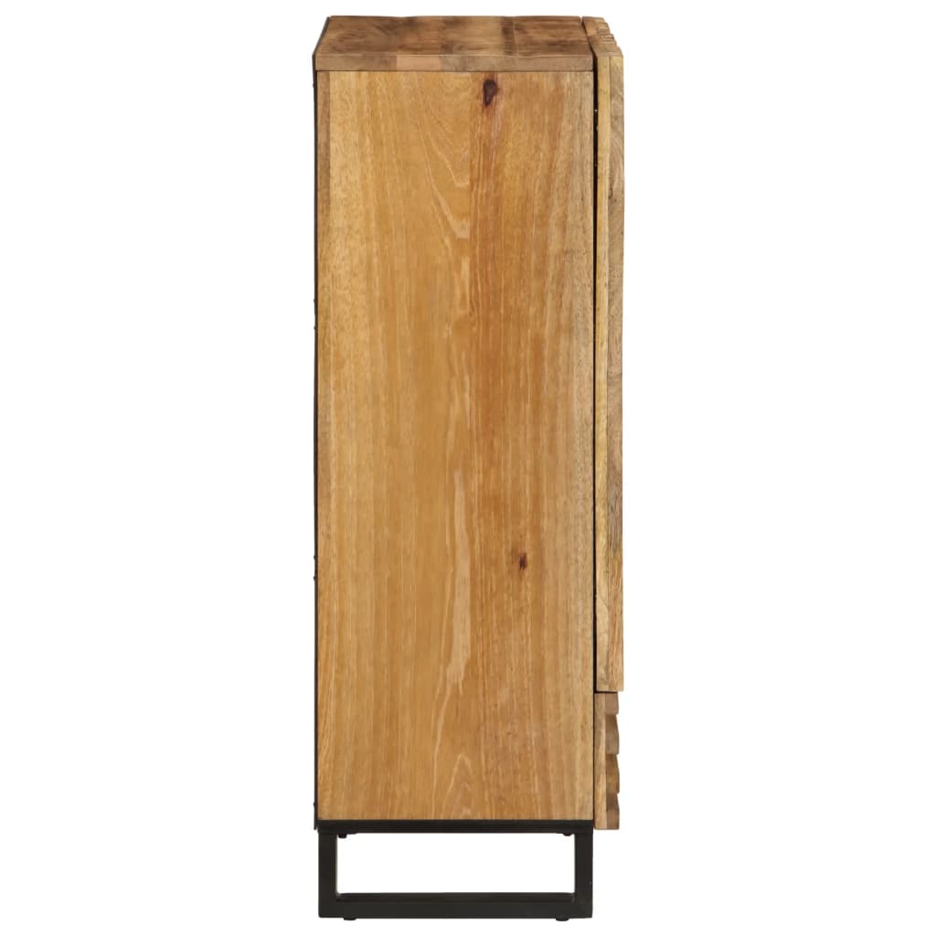 Buffet haut 60x34x100 cm bois massif de manguier brut - XIOS