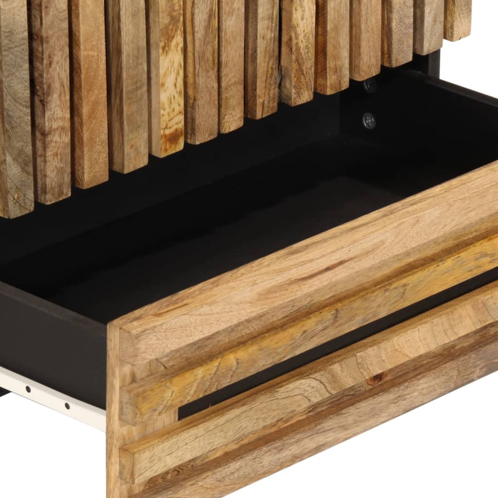 Buffet haut 60x34x100 cm bois massif de manguier brut - XIOS