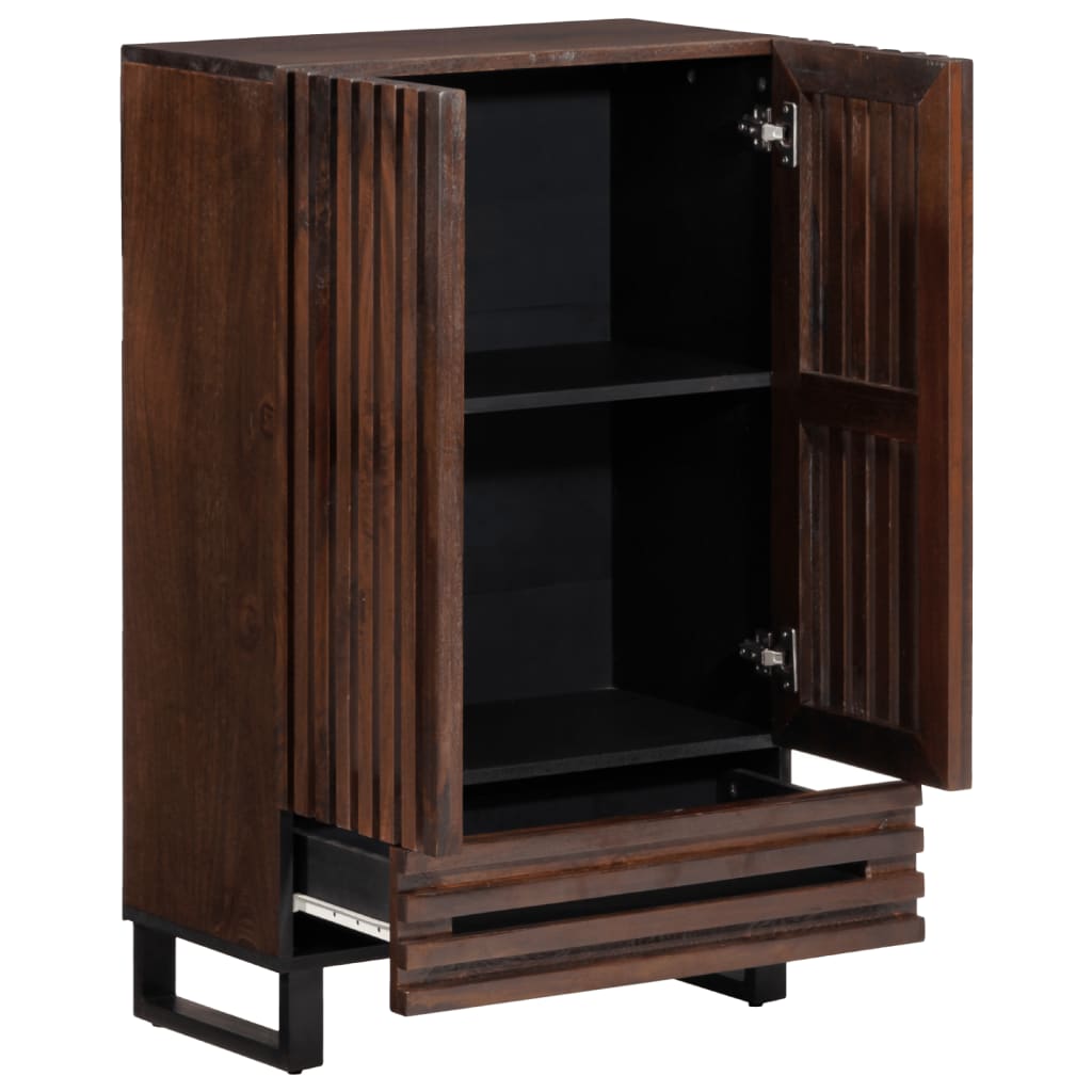 Buffet marron 60x34x100 cm bois de manguier massif - XIOS