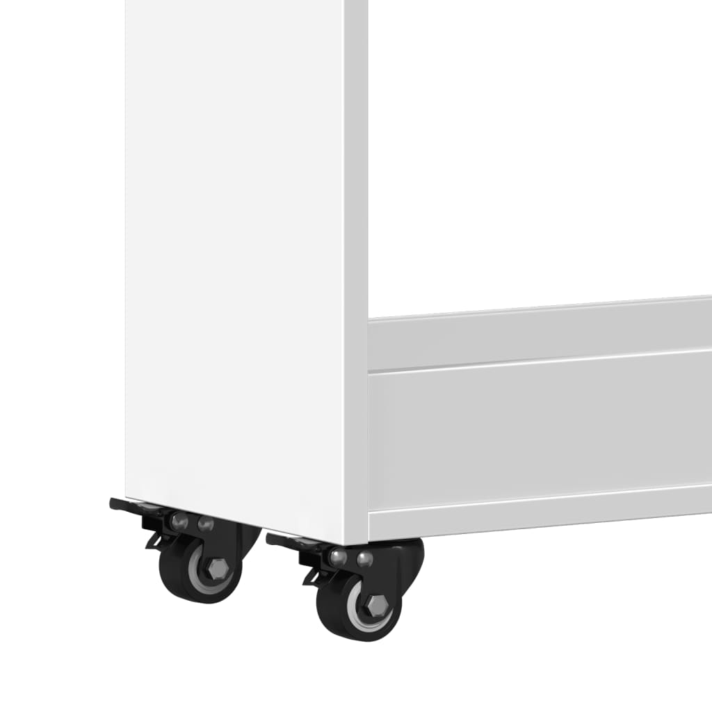 Armoire avec roues blanc 60x22x79 cm bois d'ingénierie - XIOS
