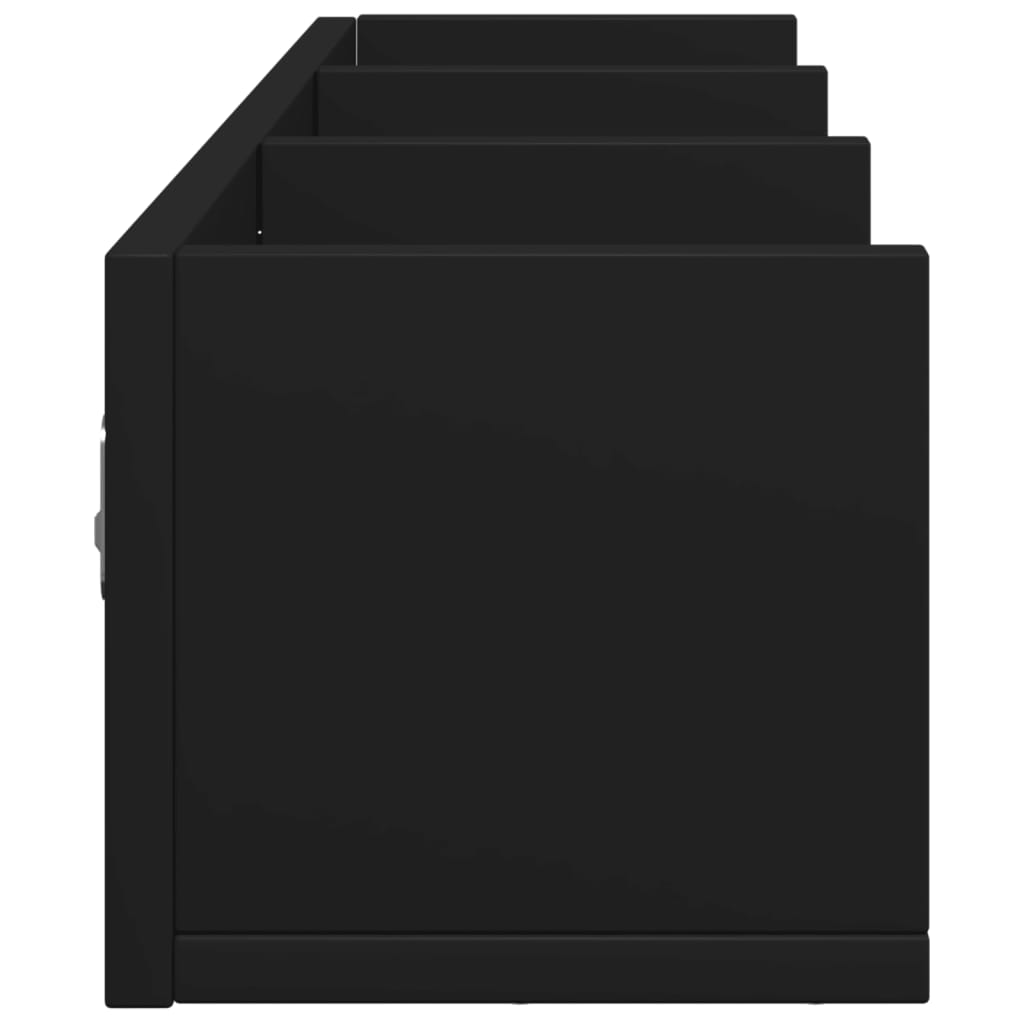 Armoires murales 2 pcs noir 75x18x16,5 cm bois d'ingénierie - XIOS