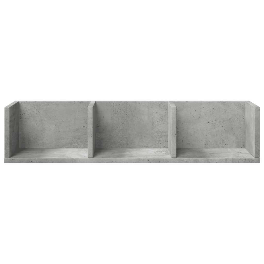 Armoires murales 2pcs gris béton 75x18x16,5cm bois d'ingénierie - XIOS