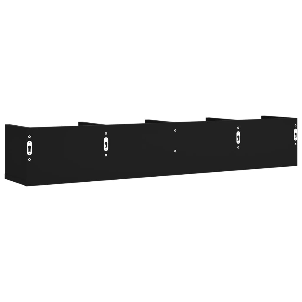 Armoires murales 2 pcs noir 99x18x16,5 cm bois d'ingénierie - XIOS