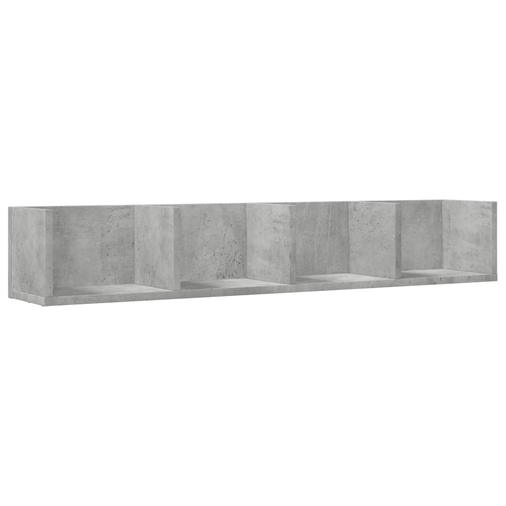 Armoires murales 2pcs gris béton 99x18x16,5cm bois d'ingénierie - XIOS