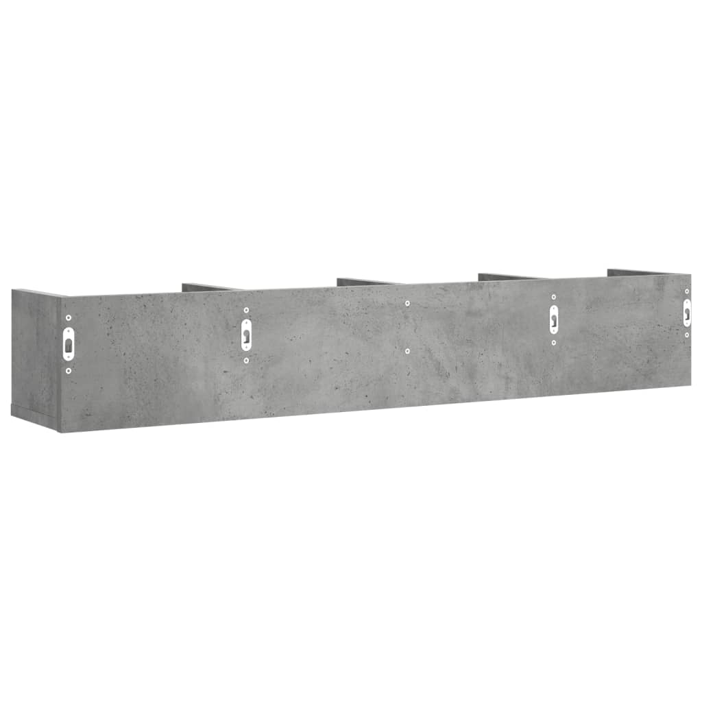 Armoires murales 2pcs gris béton 99x18x16,5cm bois d'ingénierie - XIOS