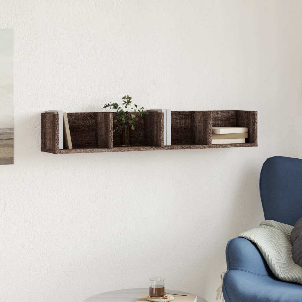 Armoire murale chêne marron 99x18x16,5 cm bois d'ingénierie - XIOS