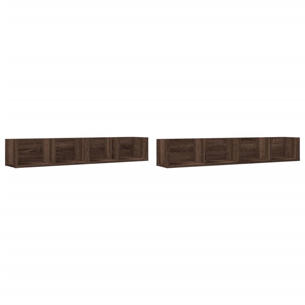 Armoires murales 2pcs chêne marron 99x18x16,5cm bois ingénierie - XIOS