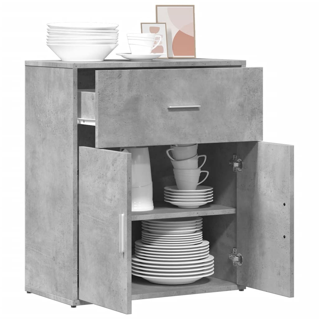 Buffet gris béton 60x31x70 cm bois d'ingénierie - XIOS