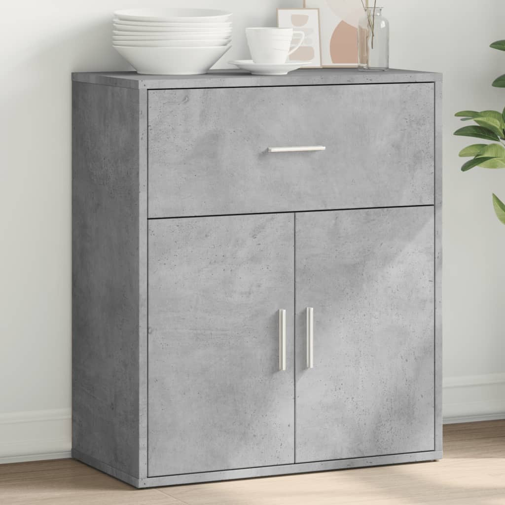 Buffet gris béton 60x31x70 cm bois d'ingénierie - XIOS