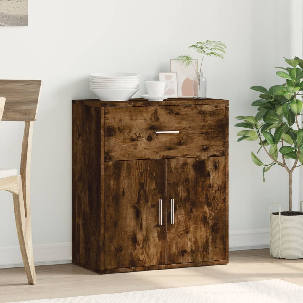 Buffet chêne fumé 60x31x70 cm bois d'ingénierie - XIOS