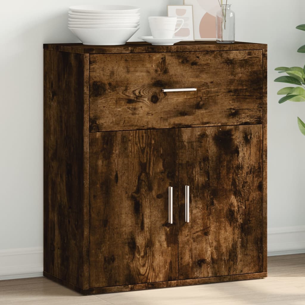 Buffet chêne fumé 60x31x70 cm bois d'ingénierie - XIOS