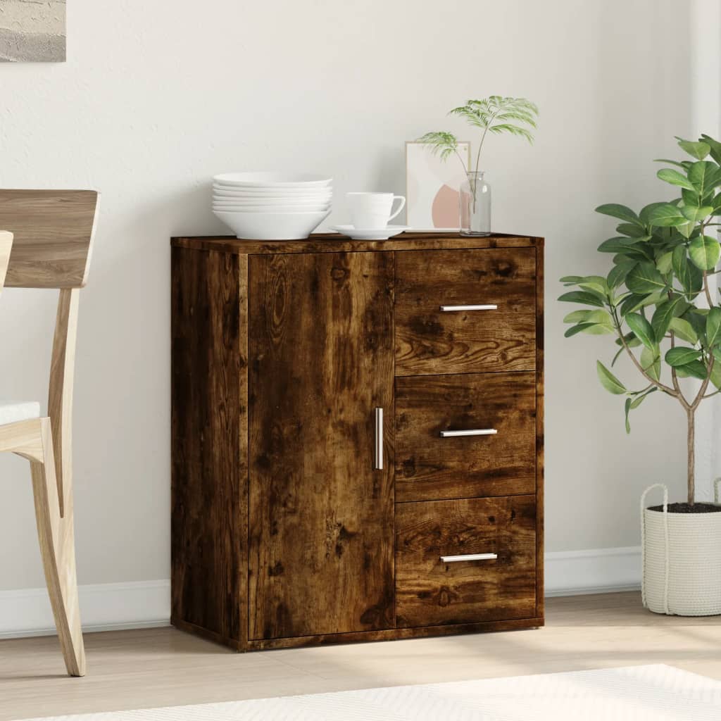 Buffet chêne fumé 60x31x70 cm bois d'ingénierie - XIOS
