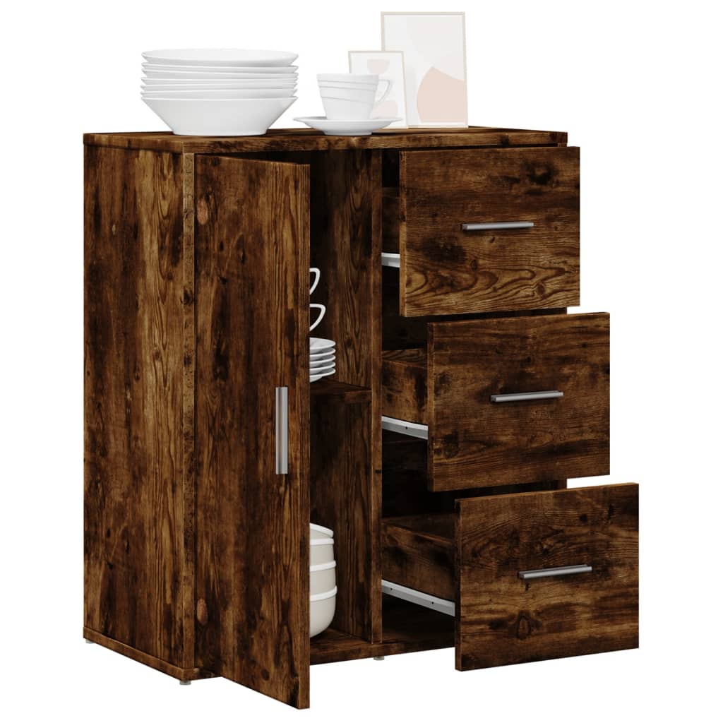 Buffet chêne fumé 60x31x70 cm bois d'ingénierie - XIOS