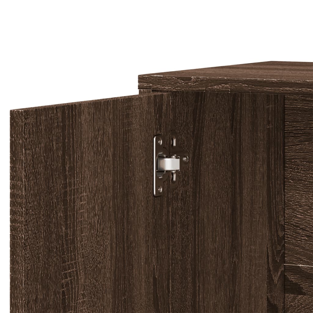 Buffet chêne marron 60x31x70 cm bois d'ingénierie - XIOS