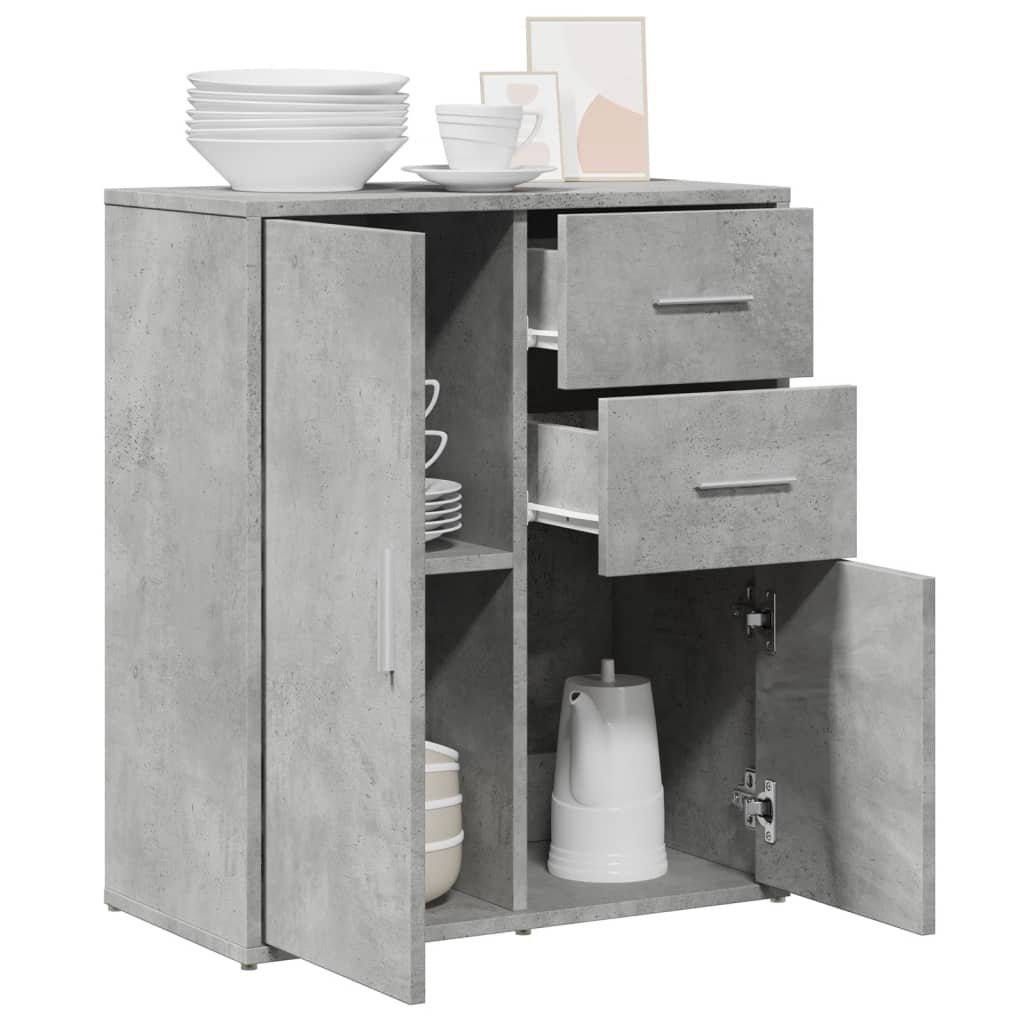 Buffet gris béton 60x31x70 cm bois d'ingénierie - XIOS