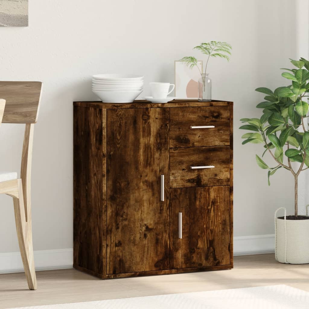 Buffet chêne fumé 60x31x70 cm bois d'ingénierie - XIOS