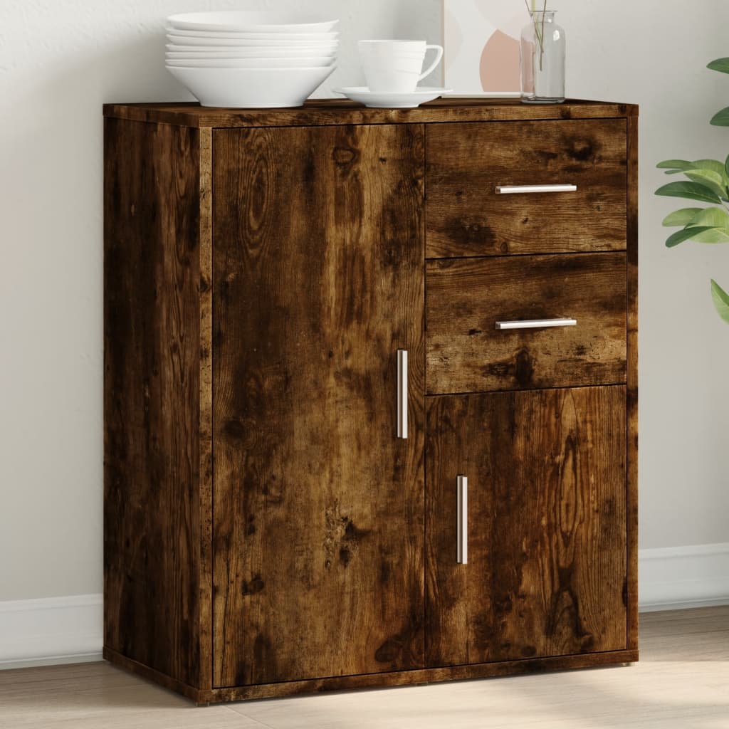 Buffet chêne fumé 60x31x70 cm bois d'ingénierie - XIOS