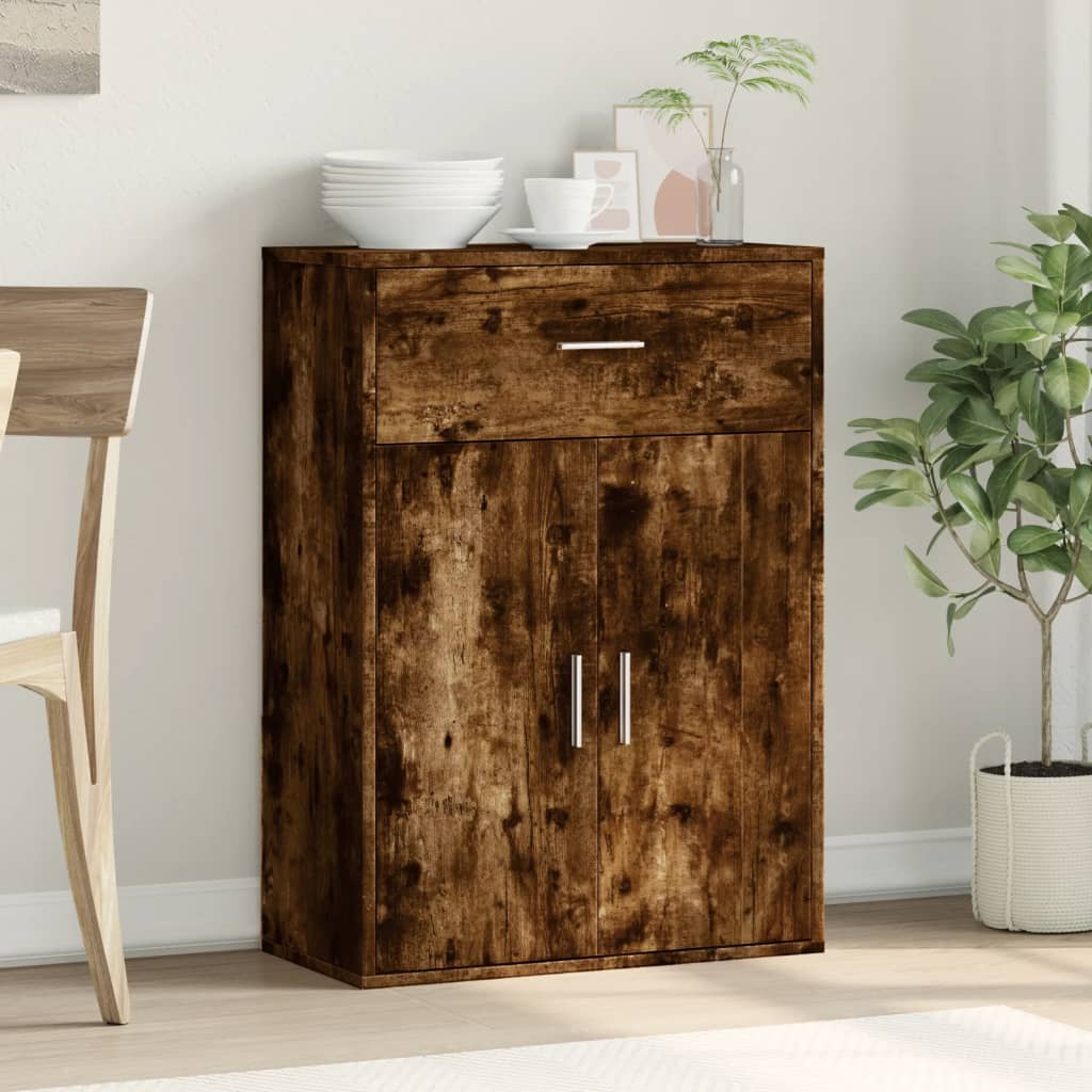 Buffet chêne fumé 60x30x84 cm bois d'ingénierie - XIOS
