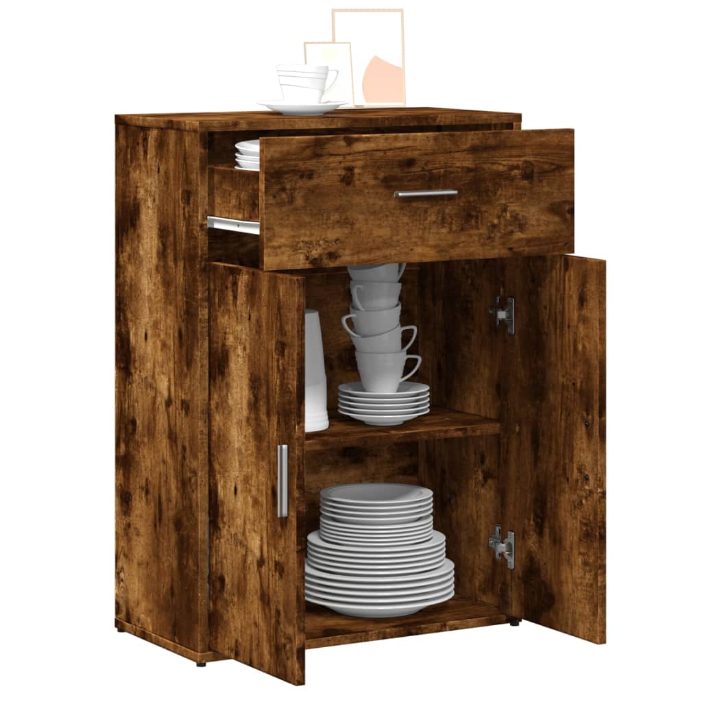 Buffet chêne fumé 60x30x84 cm bois d'ingénierie - XIOS