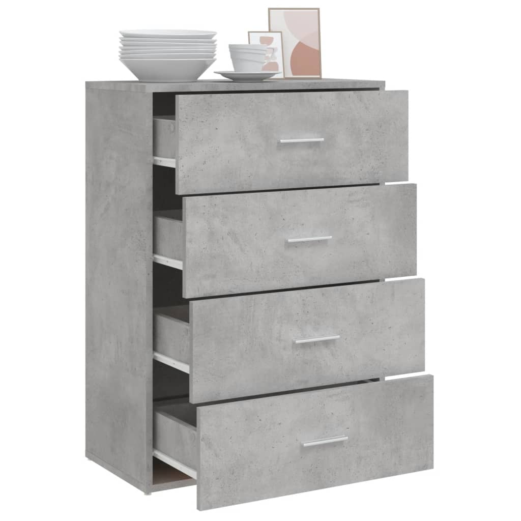 Buffet gris béton 60x31x84 cm bois d'ingénierie - XIOS