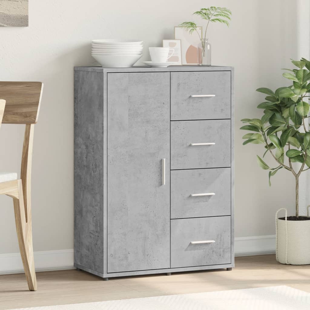 Buffet gris béton 60x31x84 cm bois d'ingénierie - XIOS
