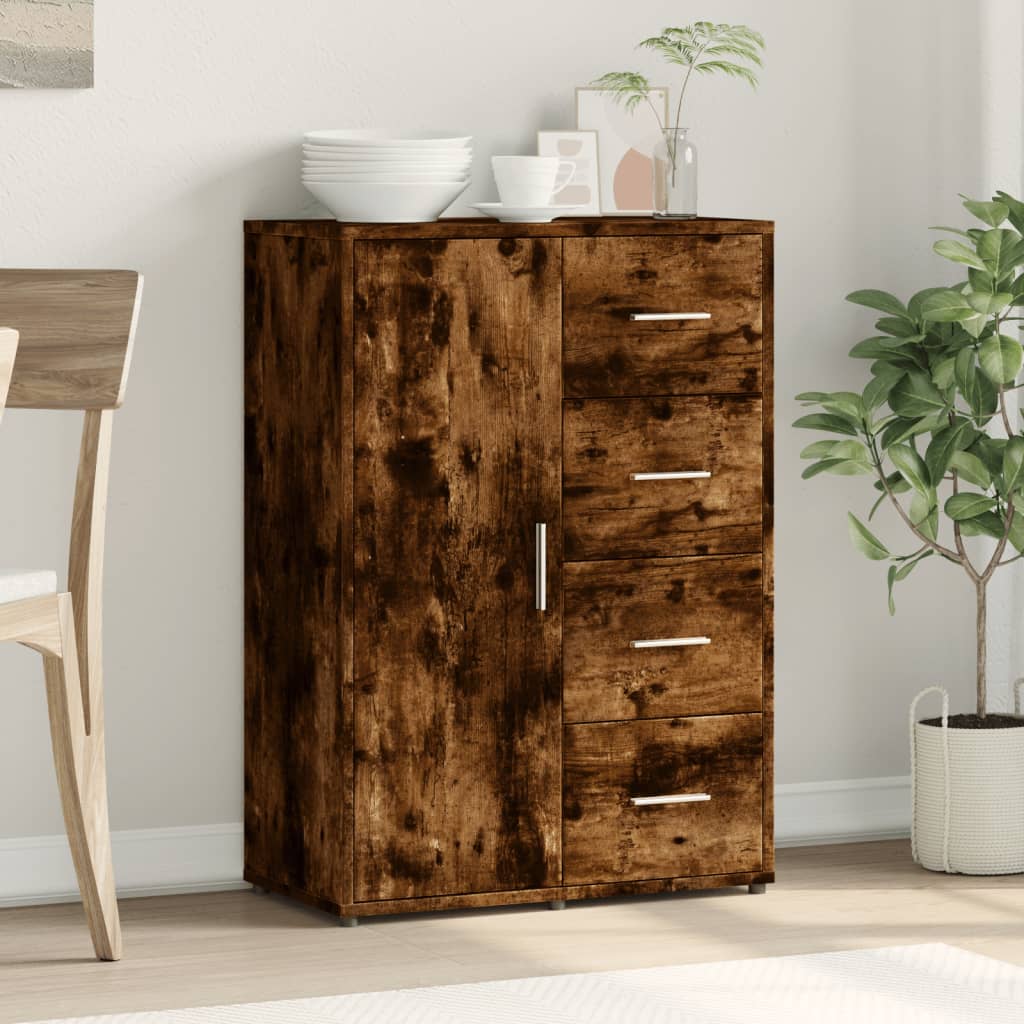 Buffet chêne fumé 60x31x84 cm bois d'ingénierie - XIOS
