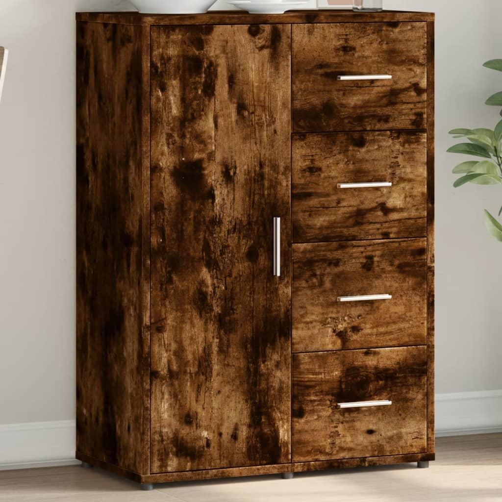 Buffet chêne fumé 60x31x84 cm bois d'ingénierie - XIOS