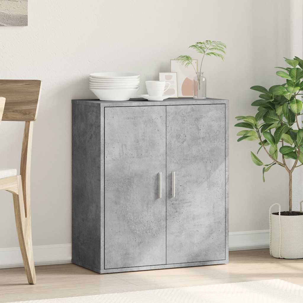Buffet gris béton 79x38x80 cm bois d'ingénierie - XIOS