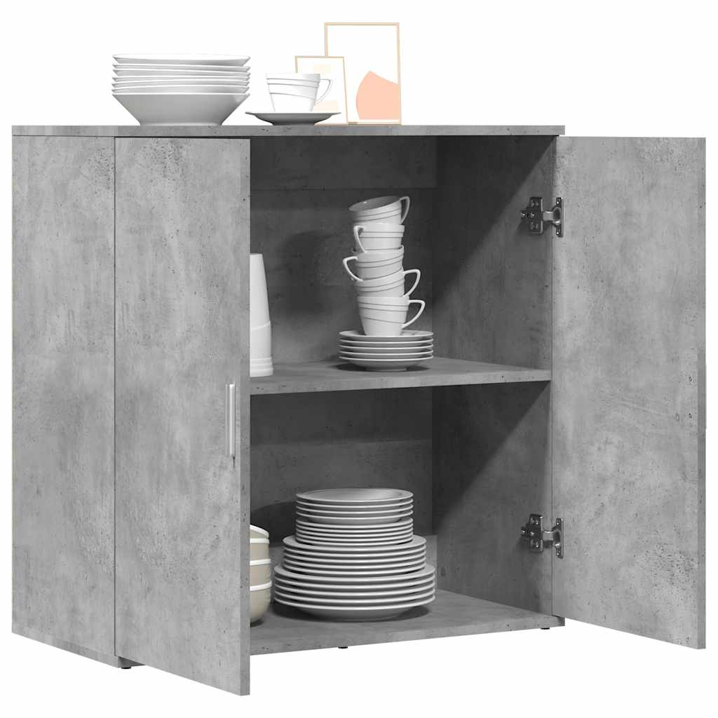 Buffet gris béton 79x38x80 cm bois d'ingénierie - XIOS