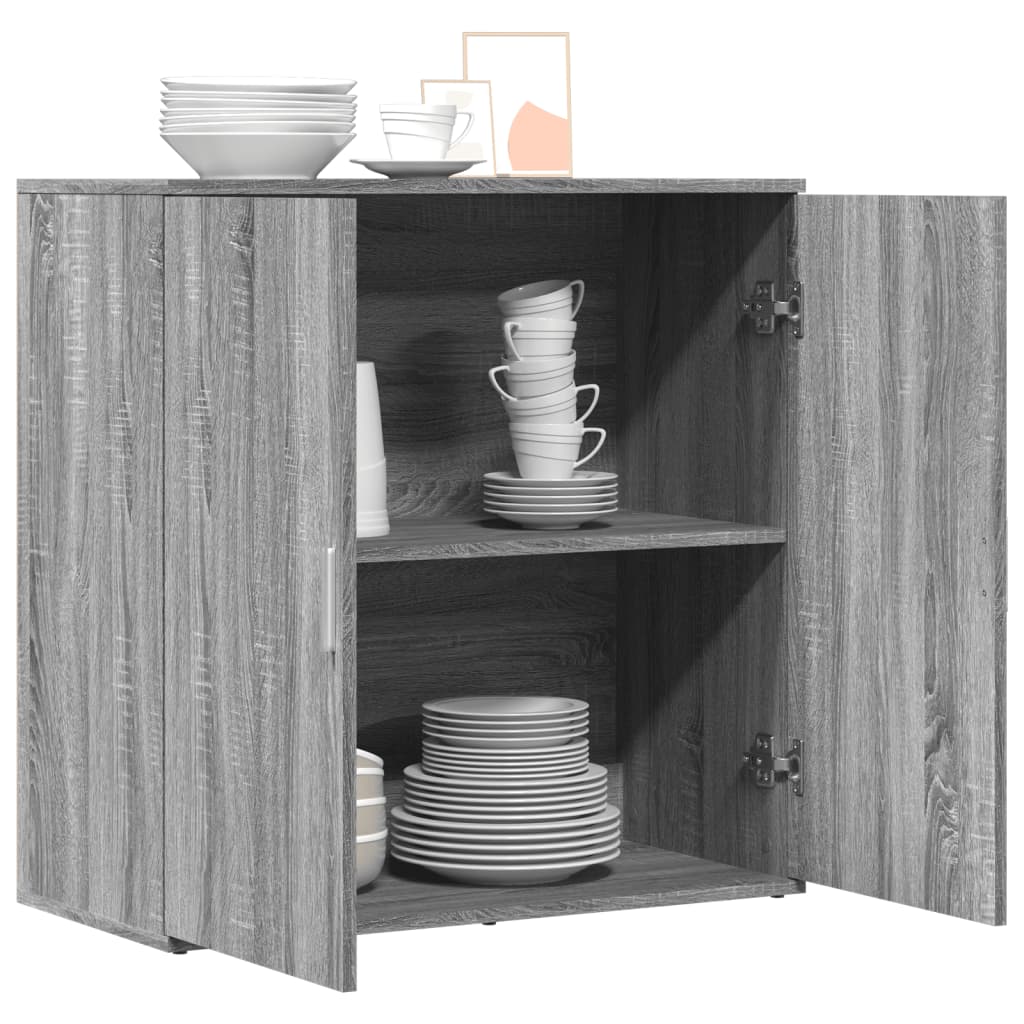 Buffet sonoma gris 79x38x80 cm bois d'ingénierie - XIOS