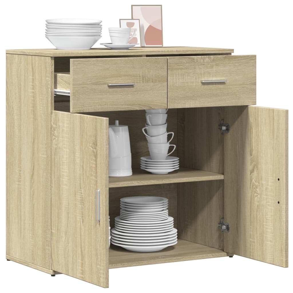 Buffet chêne sonoma 79x38x80 cm bois d'ingénierie - XIOS