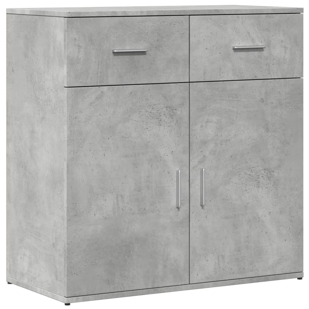 Buffet gris béton 79x38x80 cm bois d'ingénierie - XIOS