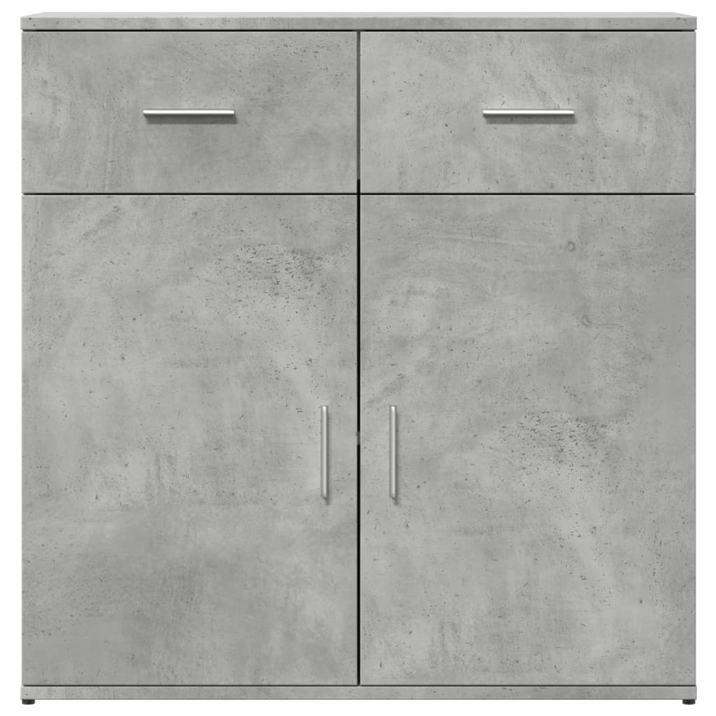 Buffet gris béton 79x38x80 cm bois d'ingénierie - XIOS