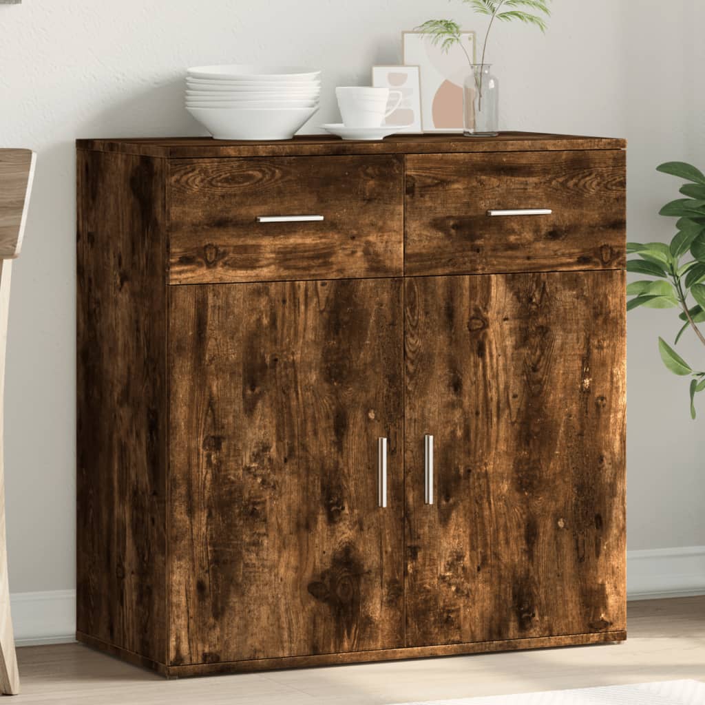 Buffet chêne fumé 79x38x80 cm bois d'ingénierie - XIOS