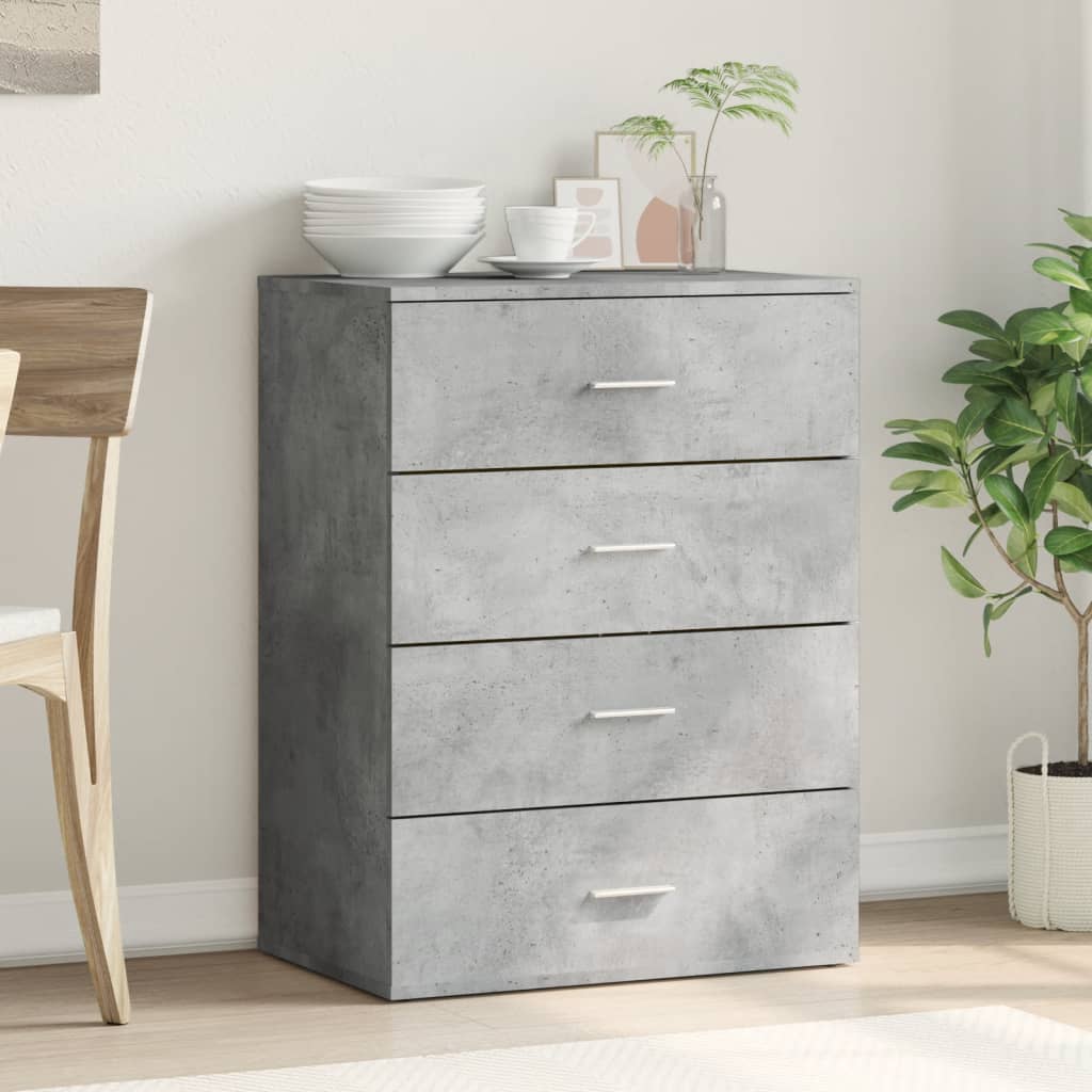 Buffet gris béton 60x39x80 cm bois d'ingénierie - XIOS