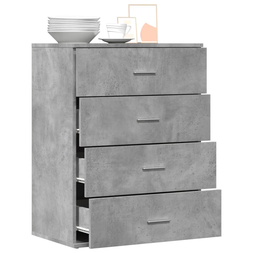 Buffet gris béton 60x39x80 cm bois d'ingénierie - XIOS