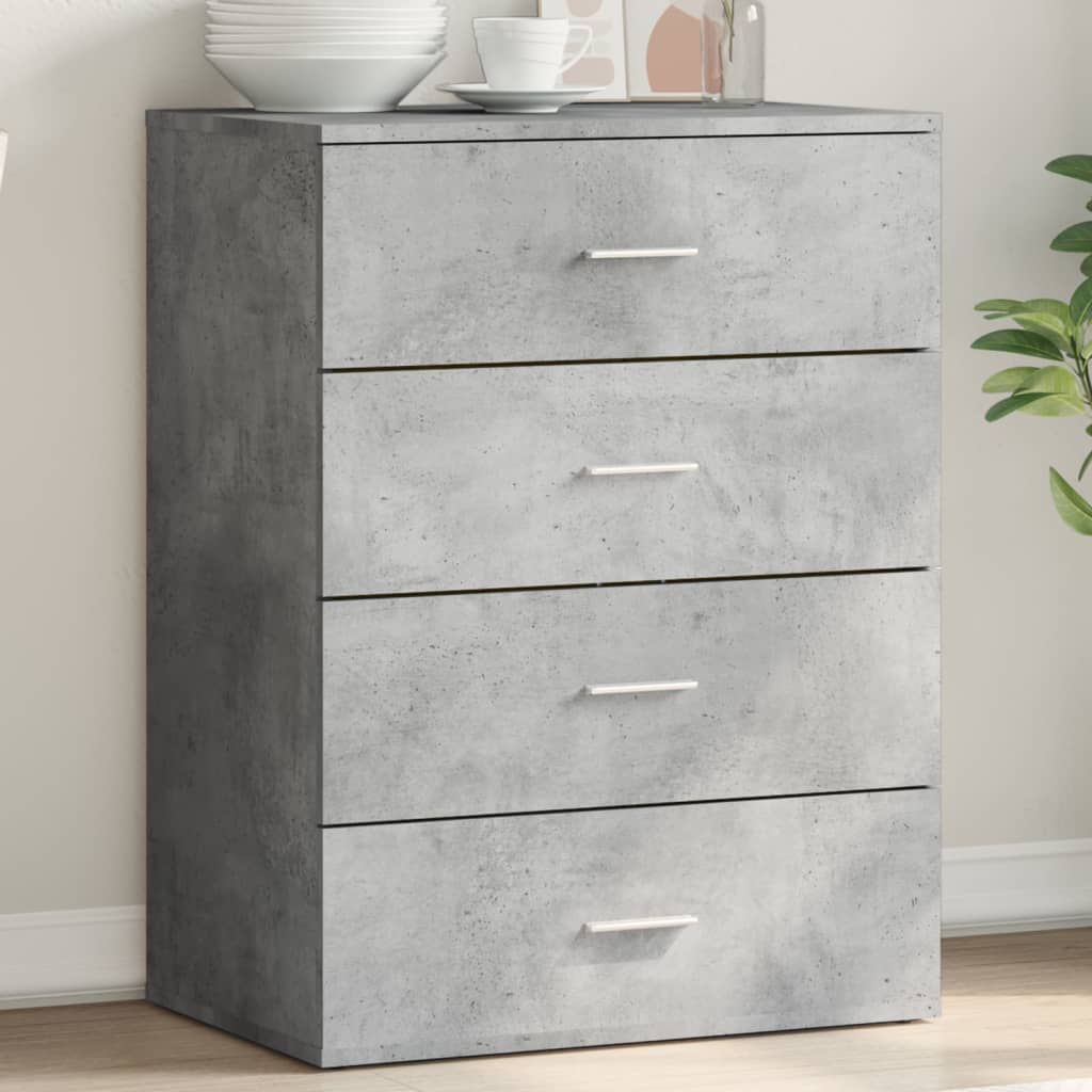 Buffet gris béton 60x39x80 cm bois d'ingénierie - XIOS
